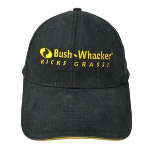 Bush-Whacker Kicks Grass Strapback Hat Black One Size Embroidered